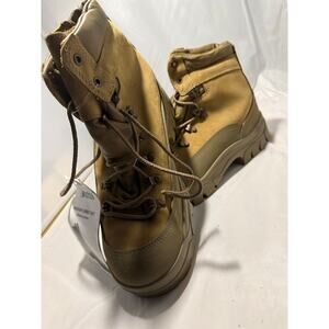BATES Combat Boots Military Hiker Brown Lace Up VIBRAM Sole Size 8.5 W